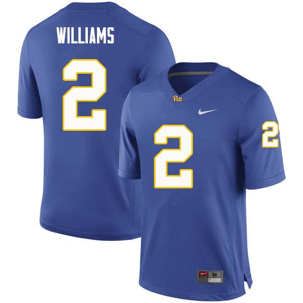 Men #2 KWaun Williams Pittsburgh Panthers College Football Jerseys Sale-Royal